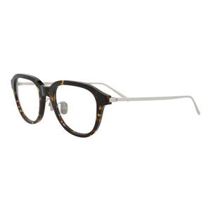 Berluti Mens Round/Oval Havana Silver Transparent Fashion Designer Eyewear